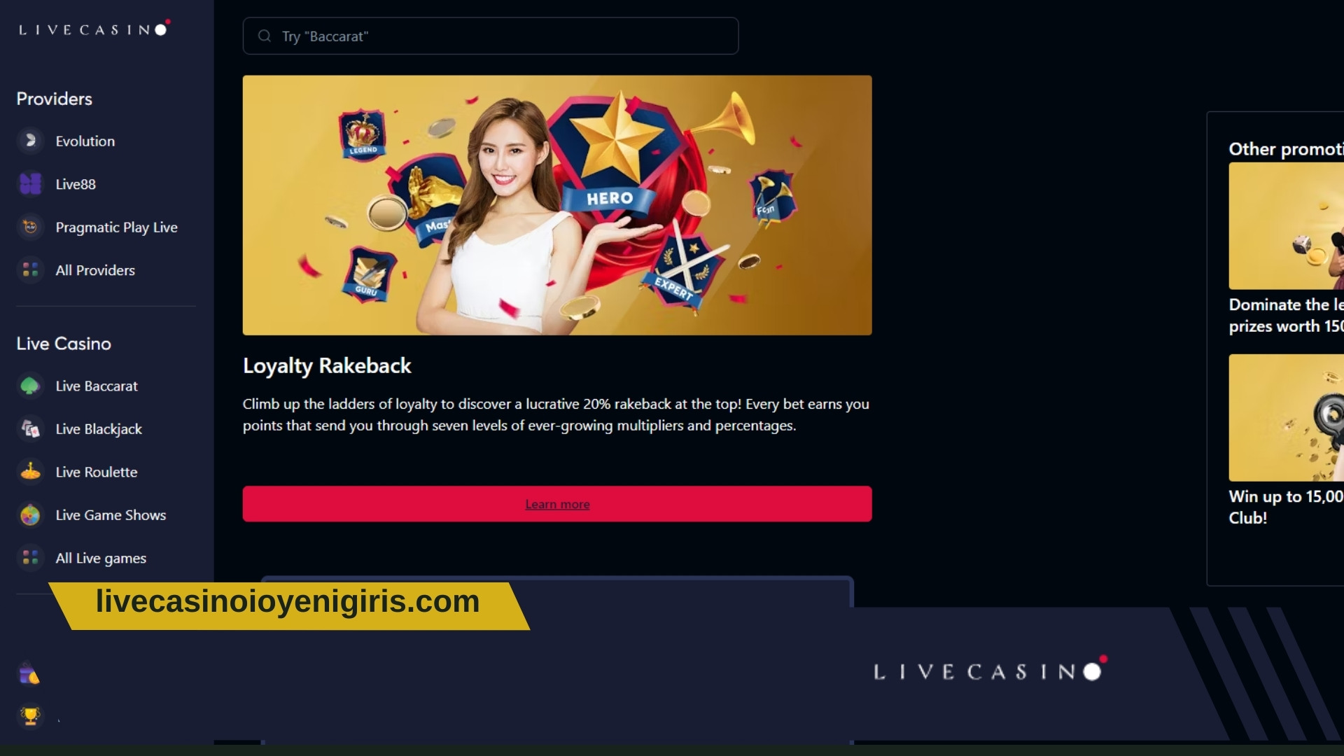 Livecasino.io Bahis