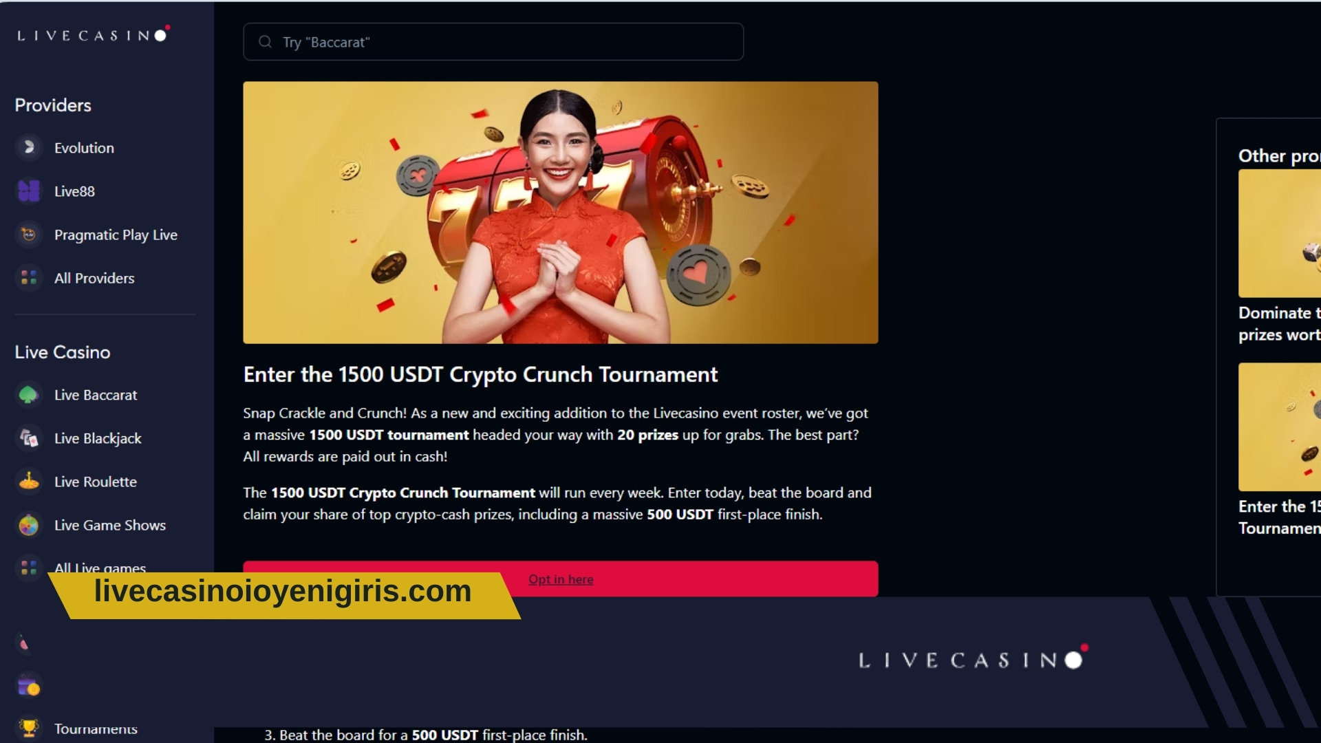 Livecasino.io Giriş