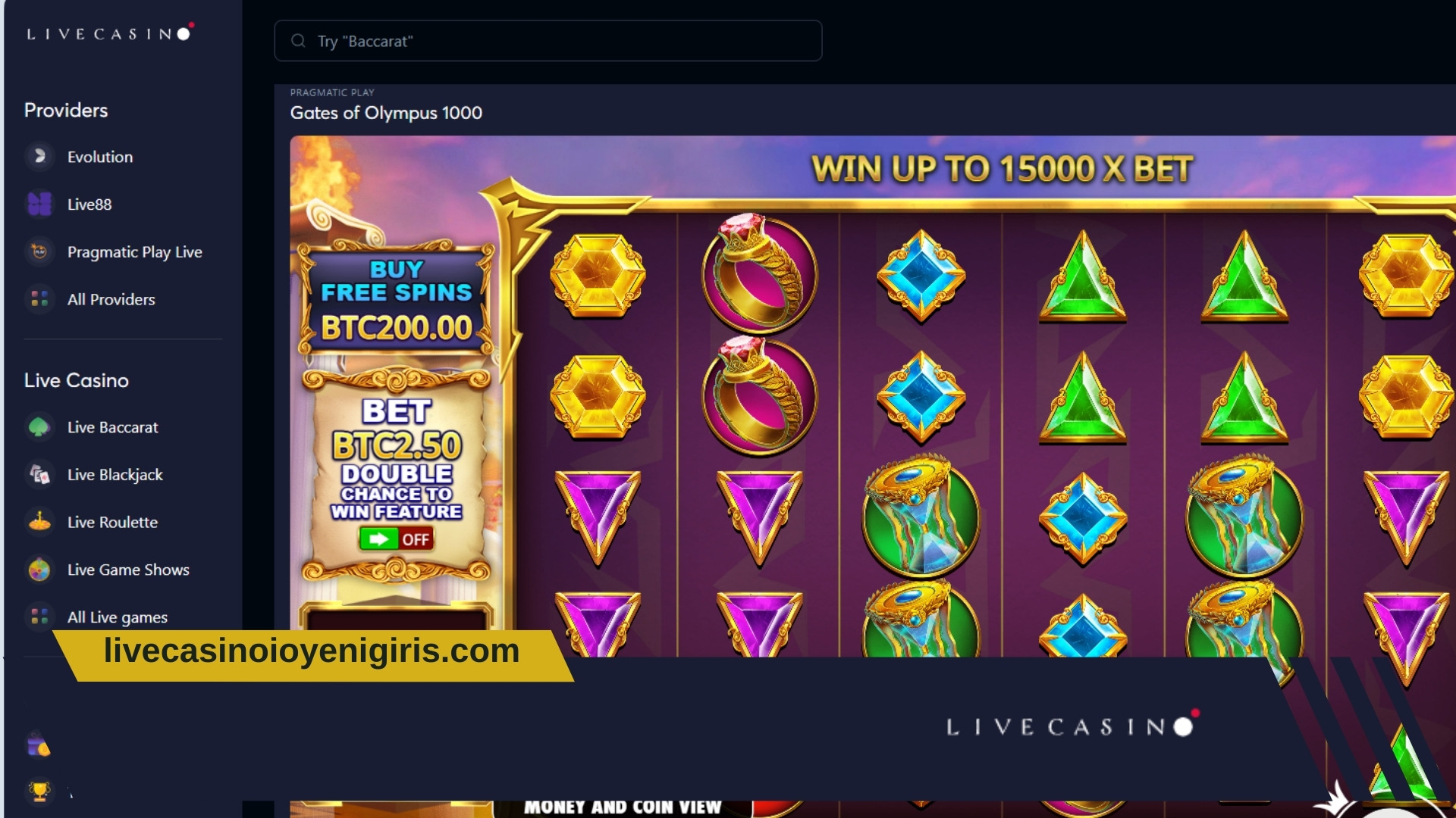 Livecasino.io Oyunları