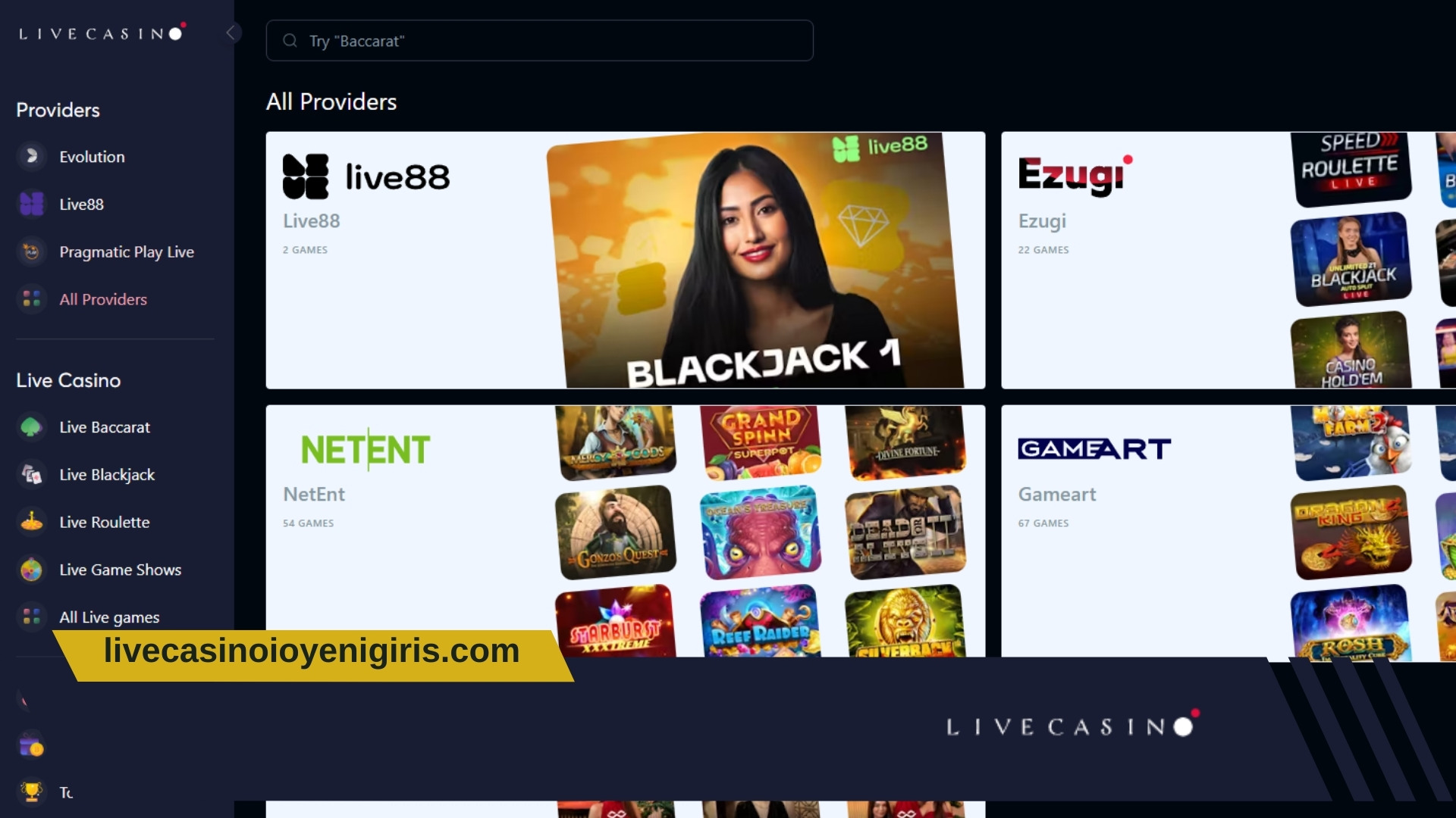 Livecasino.io Telegram Giriş