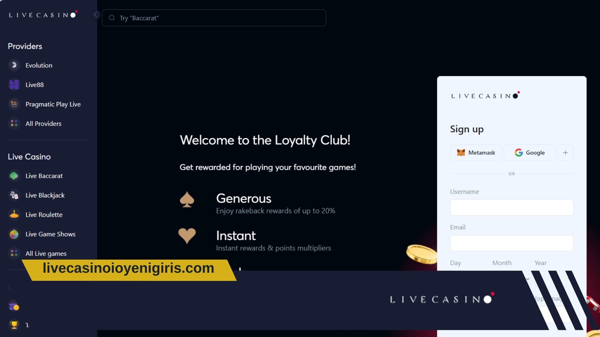 Livecasino.io Türkiye